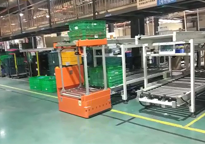 雙層背負式AGV 工序間流轉